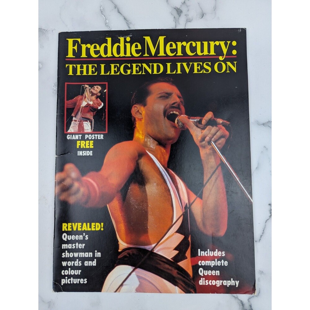 FREDDIE MERCURY THE LEGEND LIVES ON MAGAZINE (INCLUDES SMALL POSTER)